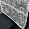 thumbnail image 3 of Grey and White Microwave Oven Cover, Abstract Pattern with Lots of Triangular Elements a Greyscale of Forms, Water Resistant Organizer with Pockets for Kitchen, 36" x 12", White and Grey, by Ambesonne, 3 of 4