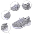 thumbnail image 5 of Rokment Graphic Walking Running Shoes for Women Men Unisex Lightweight Breathable Mesh Memory Foam Orthopedic Nursing Work Flat Sneakers Grey Size 7, 5 of 7