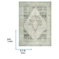 thumbnail image 3 of Livabliss x Becki Owens Luca Vintage Medallion Area Rug,6'7" x 9',Olive, 3 of 6