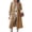 Camel, variant on Spring Fall Women Plaid Patchwork Long Sleeved Single Breasted Casual Trench Coat