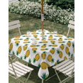 thumbnail image 2 of Square Outdoor Tablecloth with Umbrella Hole Summer Pineapple Table Cloth Waterproof Patio Table Cover Modern Rustic Tropical Fruits Watercolor Zipper Tablecloths for Picnic Camping 54x54 Inch, 2 of 8