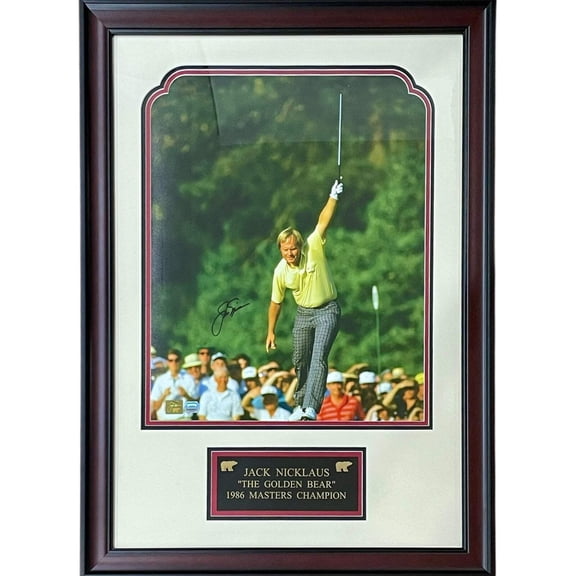 Jack Nicklaus Autographed Golf (1986 Masters) Deluxe Framed 16x20 Photo - Fanatics