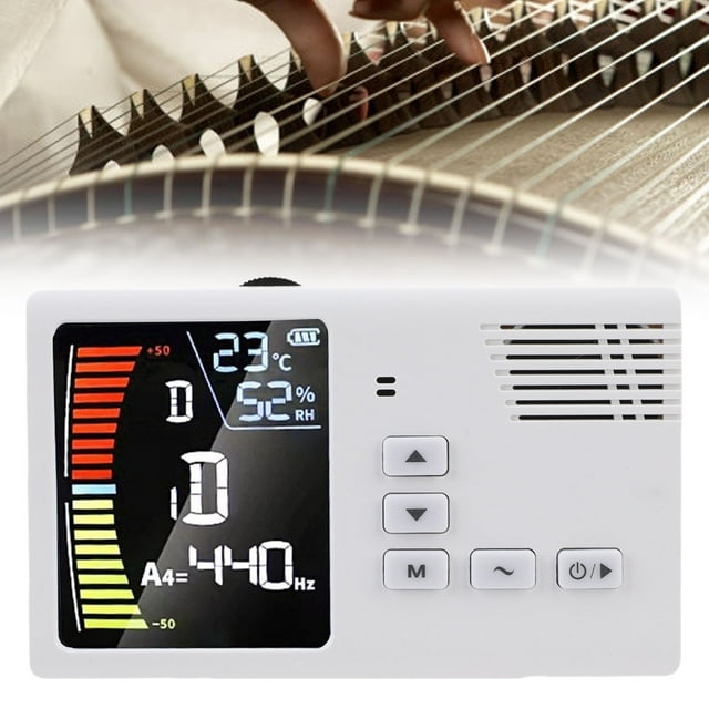 Metronome Tuner avec Ramassage, Batterie Rechargeable Affichage LED HD Tuner Numérique Combo pour Guitare Violon Guzheng Pipa Instruments