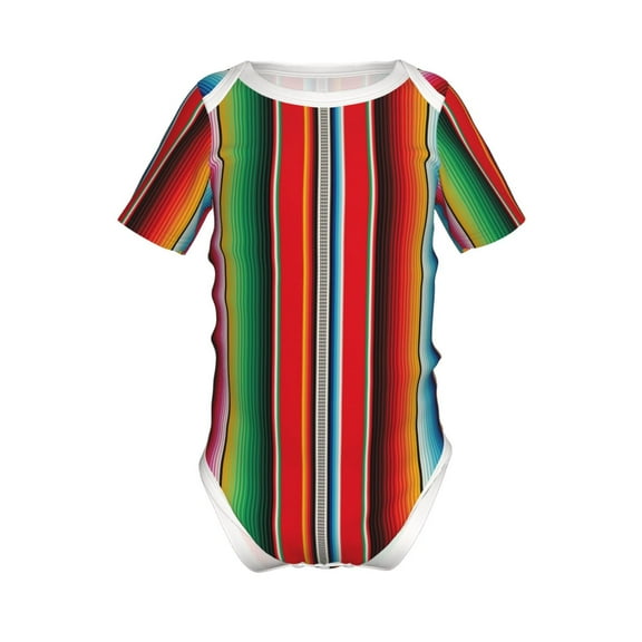 Zeuib Mexican Serape Blanket Stripes Print Newborn Baby Romper Clothing,Infant Climbing Bodysuit,Baby Clothes Outfit For Boys And Girls-3 Months