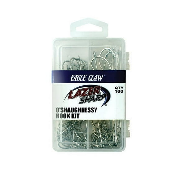 Eagle Claw ECOSHA3 O'Shaughnessy Hook Assortment, Sea Guard, Assorted Sizes
