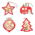 thumbnail image 4 of Matsuzay Mini adorno de de Navidad Santa Claus colgante con ventana decoración de pared hogar rústico Año Nuevo decoración de arte Kits de decoración para fiestas Árbol Matsuzay HA009996-04, 4 of 6
