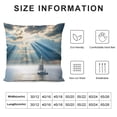thumbnail image 5 of Orinice Sailboat Ocean Sunbeams Graphic Decorative Cushion Throw Pillow Cover for Home Couch Living Room Bed Sofa Summer Square 1PC 18x18in, 5 of 5