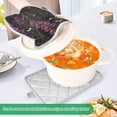 thumbnail image 3 of Yayeee Pot Holders Kitchen Heat Resistant with Pockets 7"x9.8" Cotton Oven Cooking Hot Pads, Dark Purple Floral Pattern, 3 of 7