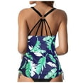 thumbnail image 3 of Curenmufel Tankini Tops for Women Swimwear Top Only Swim Tank Tops Modest Bathing Suit Top (Green,L), 3 of 9