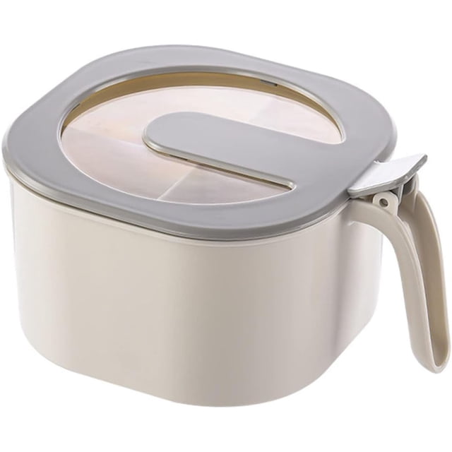 Frascos para Especias, Recipiente de Especias con Tapas Caja Organizador de Condimentos 4 Compartimentos Botes con Asa y 4 Cucharas Tarros de Cocina para Hogar Azúcar Sal y Pimienta (Blanco)
