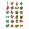 thumbnail image 4 of 24 Count Self-Adhesive Digital Calendar Christmas Stickers - Festive Holiday Decorations, 4 of 7