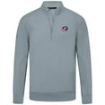 thumbnail image 2 of Men's Levelwear Gray Columbus Blue Jackets Upright Tri-Blend Quarter-Zip Pullover, 2 of 3