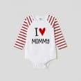 thumbnail image 2 of PatPat Mother's Day Mommy and Me Family Matching Allover Red Heart Print Surplice Neck Ruffle-sleeve Belted Dresses, Red, Baby 6-9M, 2 of 5