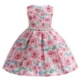 thumbnail image 2 of Kids Dress Girls Birthday Rose Sleeveless Flower Princess Girl Dress Toddler Outwear, 2 of 5