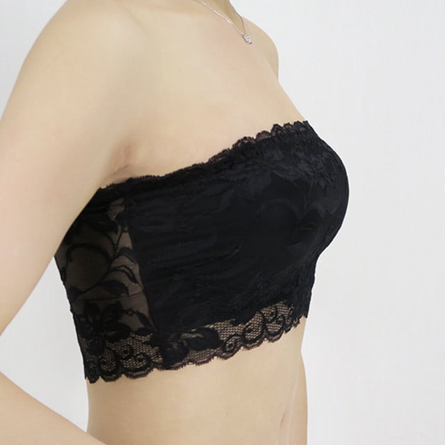unbranded 2Ud Top Bralette Negro Con Encaje Elástico Cómodo Y Transpirable Para Días Calurosos