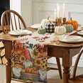 thumbnail image 3 of Fall Gnome Pumpkin Table Runner, Autumn Thanksgiving Kitchen Dining Table Decoration for Home Party Decor 13x60 Inches, 3 of 9