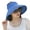 Royal Blue Solid Color*, variant on Ludlz Women Sun Visor Hats Beach - Foldable Roll Up Wide Brim Bowknot Summer Straw Hat Cap Cruise wear for Womens