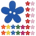 thumbnail image 4 of CIMAXIC 100pcs Colorful Flower Flatback Wooden Buttons Sewing Scrapbooking Craft,0.59"X0.59"X0.12", 4 of 4