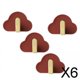 thumbnail image 1 of Paquete de 6 Ganchos de Almacenamiento Autoadhesivos Rojo Soledad, 1 of 3
