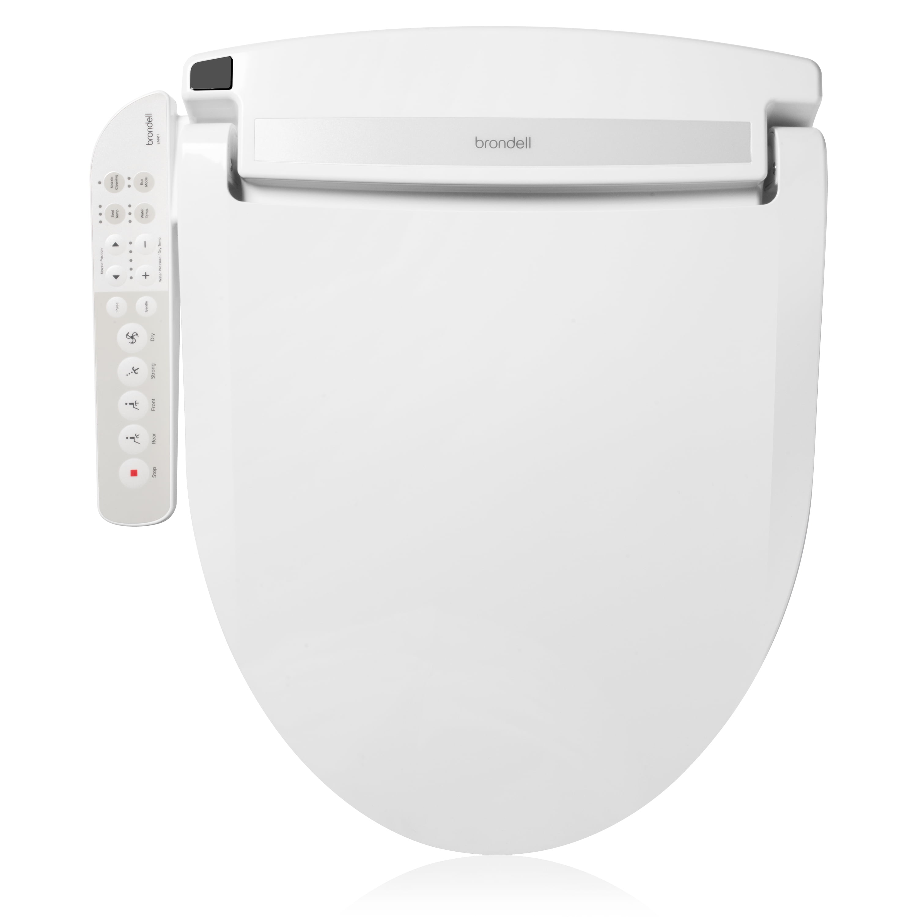 Brondell Swash Select EM417 Sidearm Bidet Seat with Warm Air Dryer, Elongated White