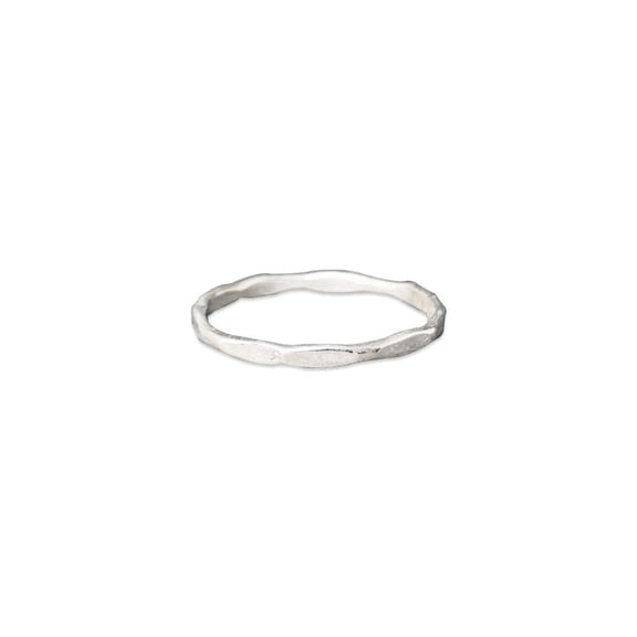 Heaven Crafts Hammered Stackable Ring 925 Sterling Silver Handmade Dainty Design Gift For Her
