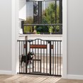 thumbnail image 2 of PawHut 29.1''-41.3'' Extra Wide Dog Gate with Cat Door for Doorways, Black, 2 of 10