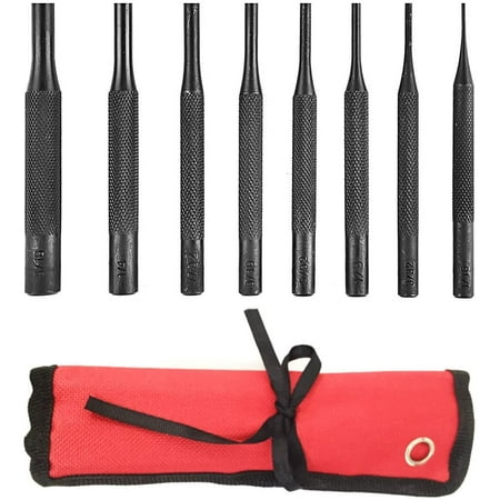 

8 Pieces Pin Punch Set Gunsmithing Kit Removing Repair Tool with Holder for Automotive Watch Repair Jewelry and Craft