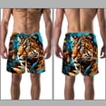 thumbnail image 3 of luoweisi Men's Beach Shorts Quick Dry Swim Trunks with Mesh Lining Leopard L, 3 of 5