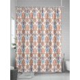 thumbnail image 5 of Fsddascl Orange Blue Geometric Shower Curtain Set - 66" x 72" Washable Bathtub Curtain with 12 Hooks, Southwest Ethnic Country Waterproof Fabric Stall Shower Curtains for Bathroom/Bathtub Décor, 5 of 6