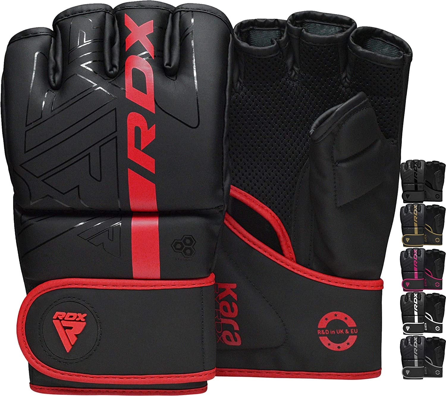 RDX MMA Gloves Grappling Sparring, PreCurved Martial Arts Mitts