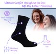 thumbnail image 2 of PureTwine Crew Socks for Women Soft Combed Cotton Moisture Wicking Thin Ladies Dress Socks with Seamless Toe 4-Pack, 2 of 7