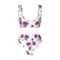 thumbnail image 5 of Daiia Orchids Flowers Women's Bikini Set Two Piece Swimsuit High Waisted Bikini Adjustable Straps Bikini Perfect for Beach, Pool, and Summer Vacation-, 5 of 9