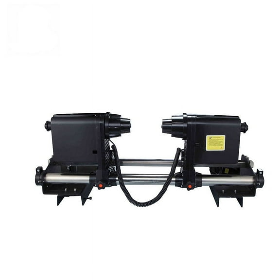 110V Printer Double-Tube and Double-Power Paper Receiver Roll Media Take Up Reel with Two Motors
