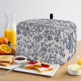 thumbnail image 2 of Toaster Cover 2 Slice, Blue Floral Leaf Dustproof Bakeware Oven Protector with Top Hook, Retro Farmhouse Plant Tree Branch Waterproof Small Kitchen Appliance Toasters Dust Cover, 12"x7.5"x8", 2 of 9