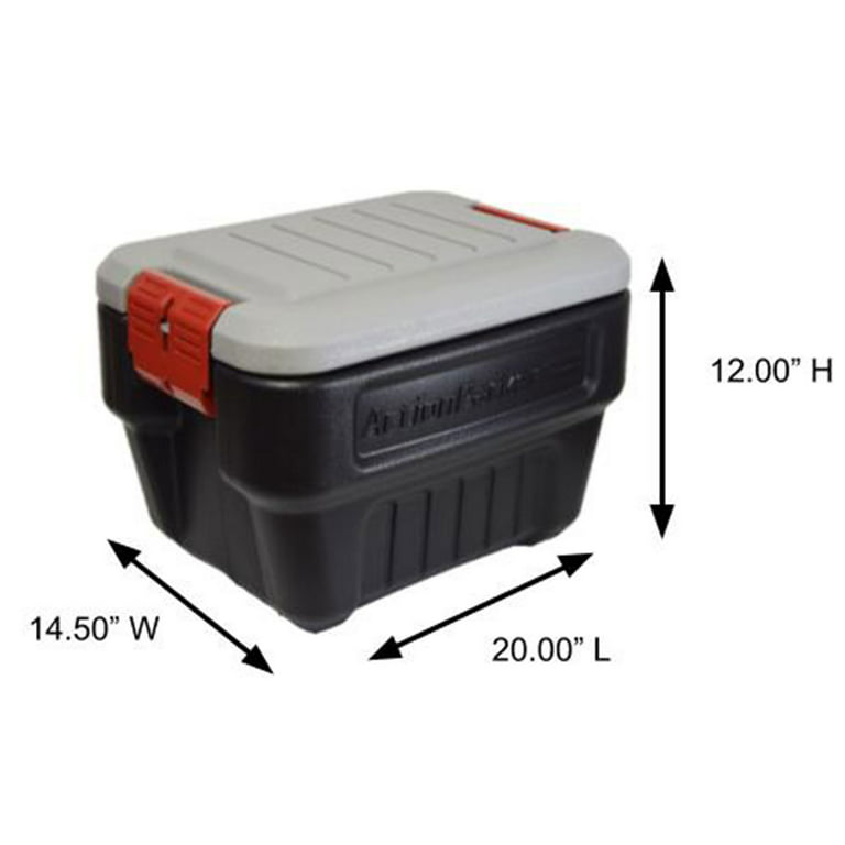  Rubbermaid ActionPacker Lockable Storage Box, 8 Gallon