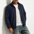 thumbnail image 7 of hoksml Men's Lightweight Zip Up Windbreaker Jacket, Elastic Cuff Regular Fit Stand Collar Outerwear for Business Golf Daily Travel Casual Wear, 7 of 7