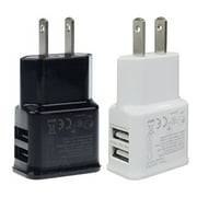Opolski 5V 2.1A Dual Port USB Wall Adapter Charger US Plug for Samsung iPhone iPad iPod