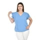 thumbnail image 1 of Blusa con volantes Roman Fashion / Tallas Extras, 1891 (Azul claro) azul 42, 1 of 5