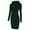 Green, variant on Hvot&aat Women's Hooded Sweatshirt Slim Solid Color Pullover Dress Casual Long Sleeve Mini Dress with Kangaroo Pocket