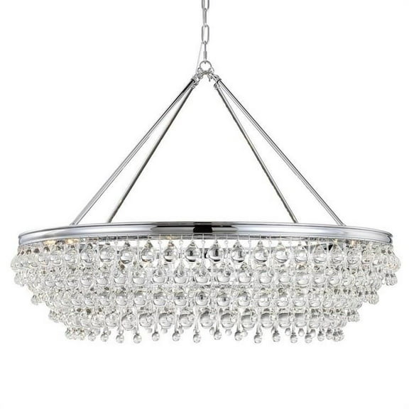 Eight Light Chandelier in Traditional and Contemporary Style 40 inches Wide By 25.75 inches High-Polished Chrome Finish Bailey Street Home