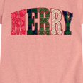 Instant Message - Merry Pattern Girls' Fitted Short Sleeve Graphic T ...