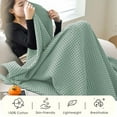 thumbnail image 6 of Avtoify Cool Cotton Size Blanket Lightweight Breathable Spring Blanket Of Rayon Derived From For Hot Sleepers Luxury Throws For Bed Couch And Light green, 6 of 6