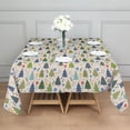 thumbnail image 3 of Multicolor Christmas Tree and Ornament Pattern Square Tablecloth,Waterproof Square Table Cover,Wipeable Spillproof Washable Table Cover for Home Kitchen Party Decor 60"x60"(152x152cm), 3 of 6