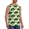 thumbnail image 2 of Kdxio Cute Broccoli for Men's Muscle T-shirt,Sleeveless for Workout Running Athletic Gym Lounge Casual, 2 of 7