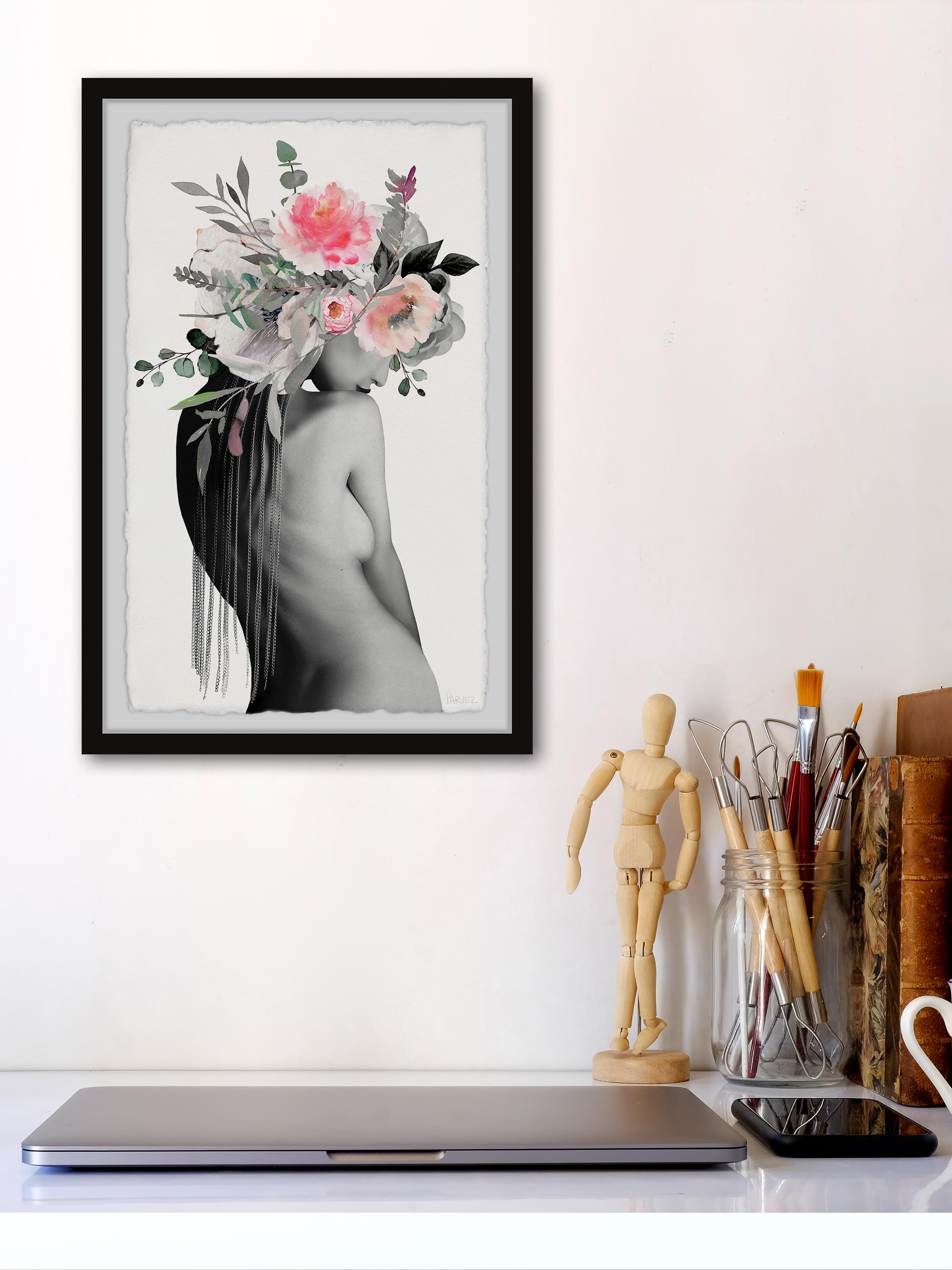 Parvez Taj Flower Veil Framed Wall Art