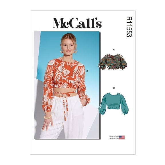 McCall's Sewing Pattern R11553 (8324) - Misses' Tops, Size: A5 (6-8-10-12-14)