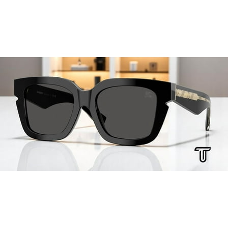 BURBERRY BE4453 300187 Black Dark Grey 54 mm Women's Sunglasses