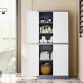 thumbnail image 4 of Fesbos Metal Storage Cabinet with Lock Door, Adjustable Shelf Steel Cabinets for Office, Home,Pantry,Kitchen,Garage Utility Cabinet, 4 of 8