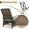 thumbnail image 4 of AECOJOY Adjustable Patio Reclining Lounge Chair with Cushions Set of 2-Brown, 4 of 7