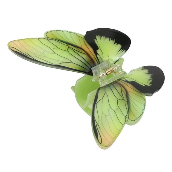 Vocoste 1 Pc Butterfly Hair Clips Hairdo Clip for Women 4.13"x3.58"x1.57" Green Black